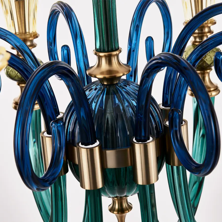 Tinta 8-Light Chandelier in Winter Brass - Image 2
