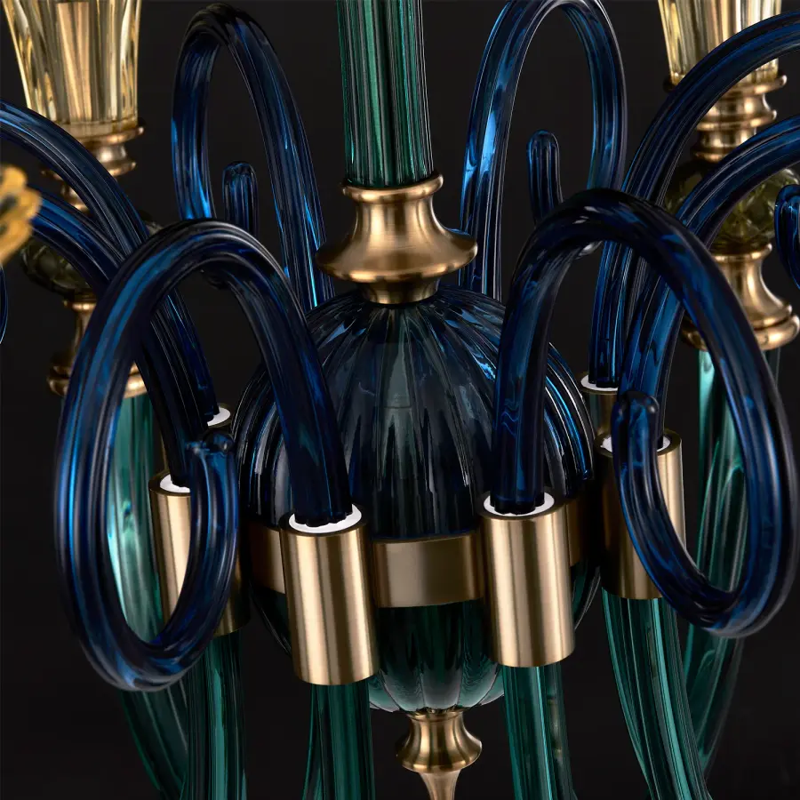 Tinta 8-Light Chandelier in Winter Brass - Image 3