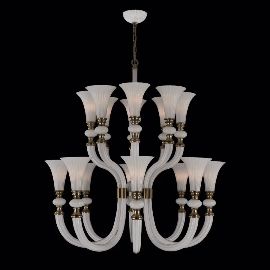 Bianca 2-Tier Chandelier in Winter Brass - Image 1
