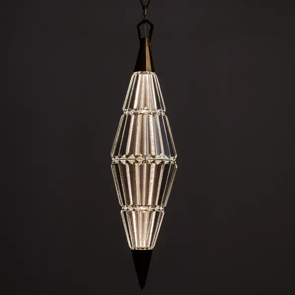 Allungato 1-Light LED Pendant in True Brass - Image 5