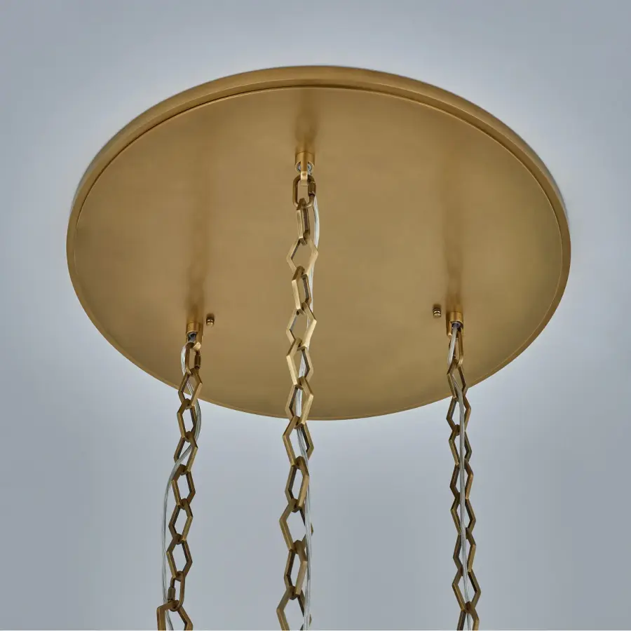 Allungato 3-Light LED Pendant in True Brass - Image 3
