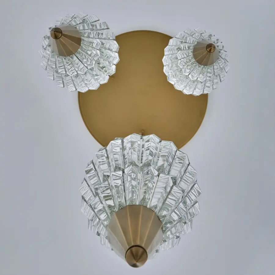Allungato 3-Light LED Pendant in True Brass - Image 4