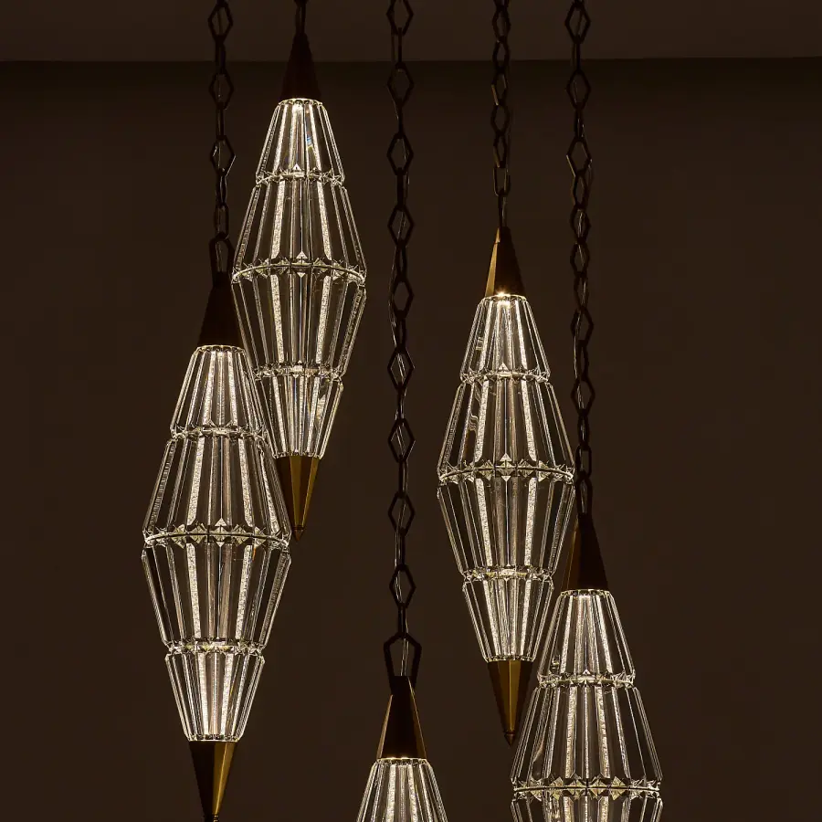 Allungato 5-Light Pendant in True Brass - Image 2