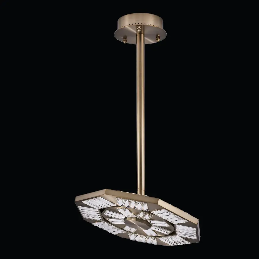 Tempo Small Pendant in Winter Brass - Image 1