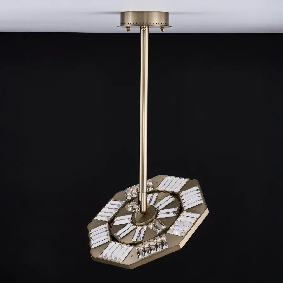 Tempo Small Pendant in Winter Brass - Image 3