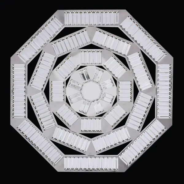 Stunning Oversized Statement Pendant with Geometric Crystal Design - Image 2