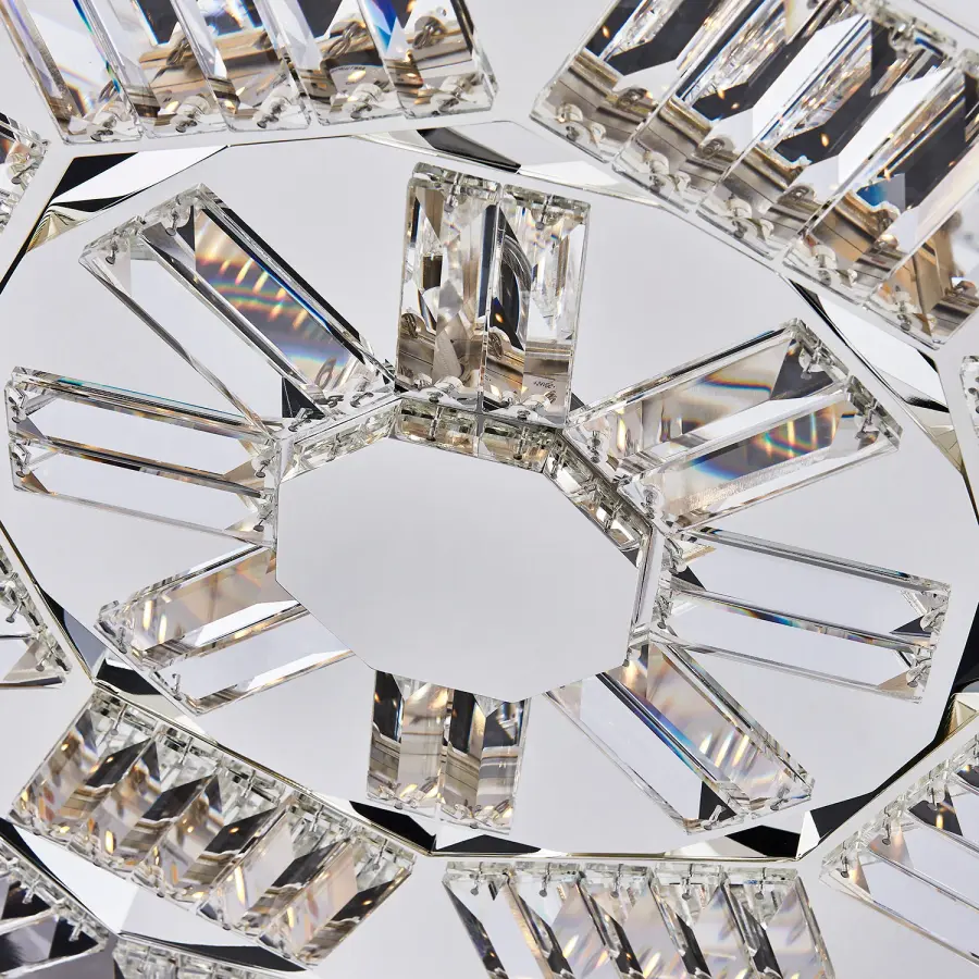 Stunning Oversized Statement Pendant with Geometric Crystal Design - Image 4