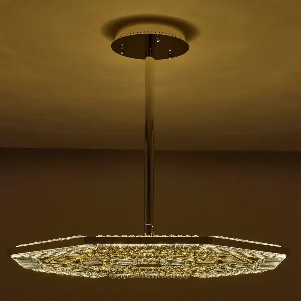 Stunning Oversized Statement Pendant with Geometric Crystal Design - Image 5