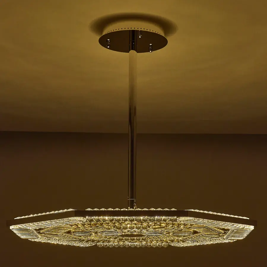 Stunning Oversized Statement Pendant with Geometric Crystal Design - Image 5