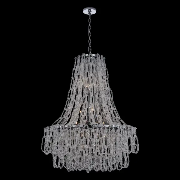 Loops 34" Empire Pendant with Firenze Crystal - Image 1
