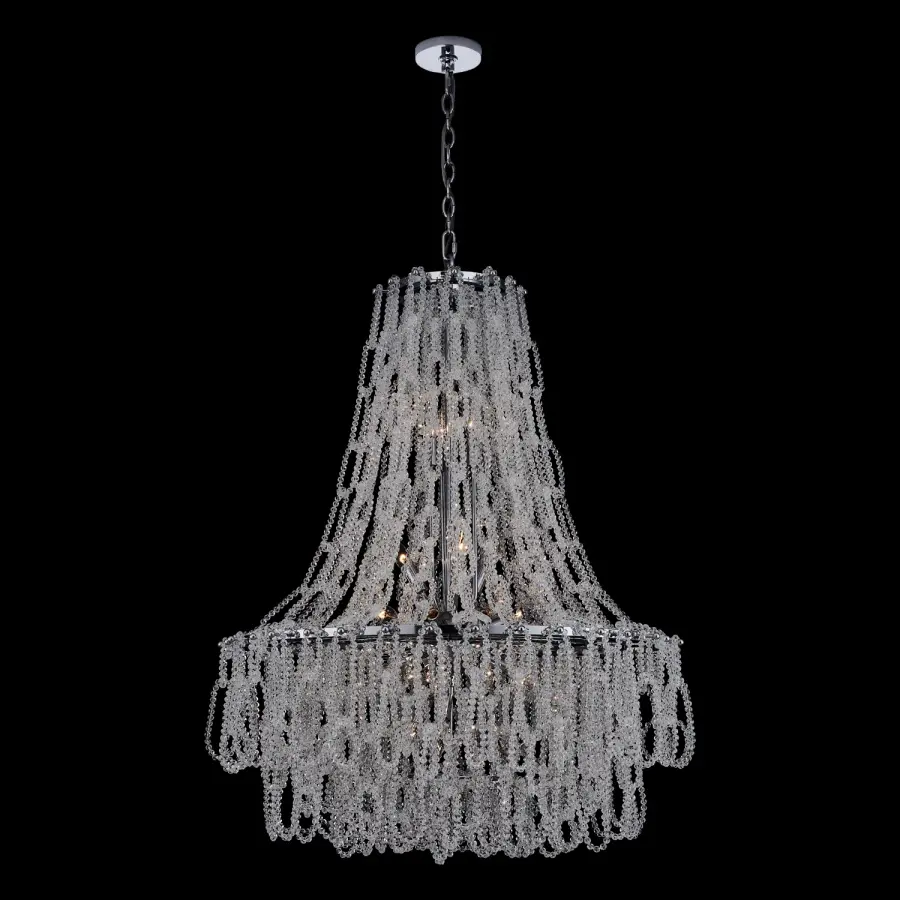 Loops 34" Empire Pendant with Firenze Crystal - Image 1