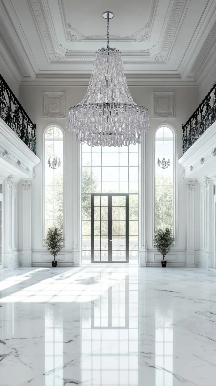 Loops 34" Empire Pendant with Firenze Crystal - Image 6