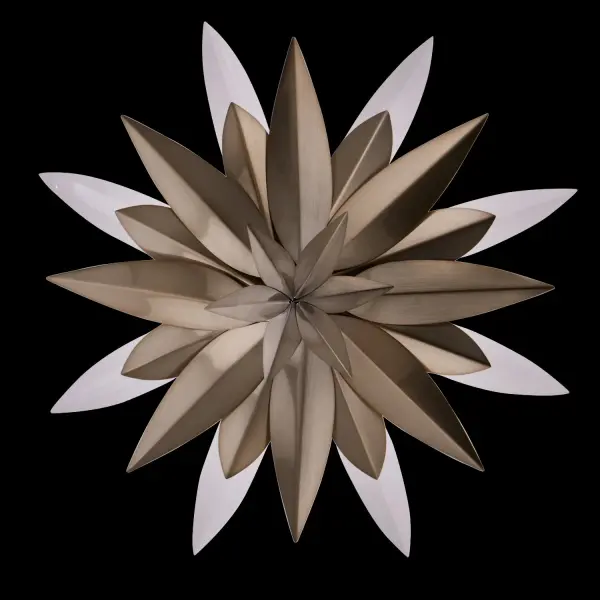 Roche 18" Crystal Pendant in Winter Brass - Image 3