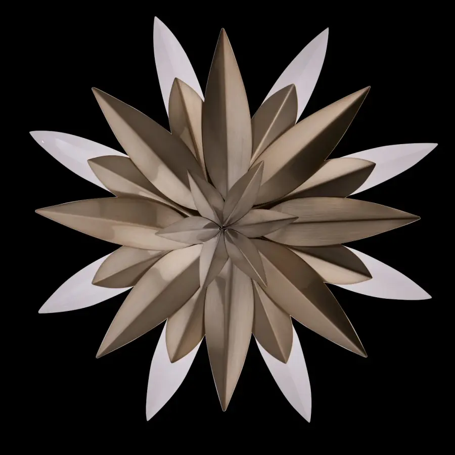 Roche 18" Crystal Pendant in Winter Brass - Image 3