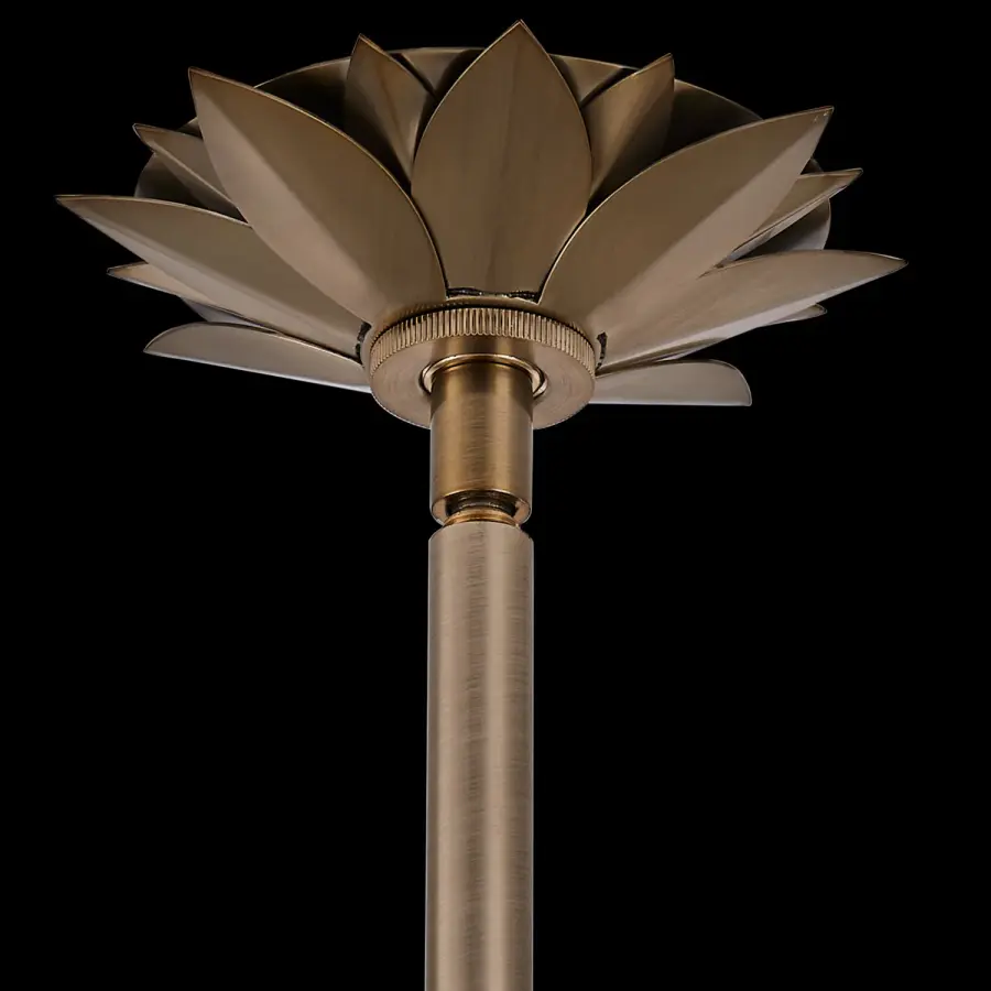 Roche 18" Crystal Pendant in Winter Brass - Image 4