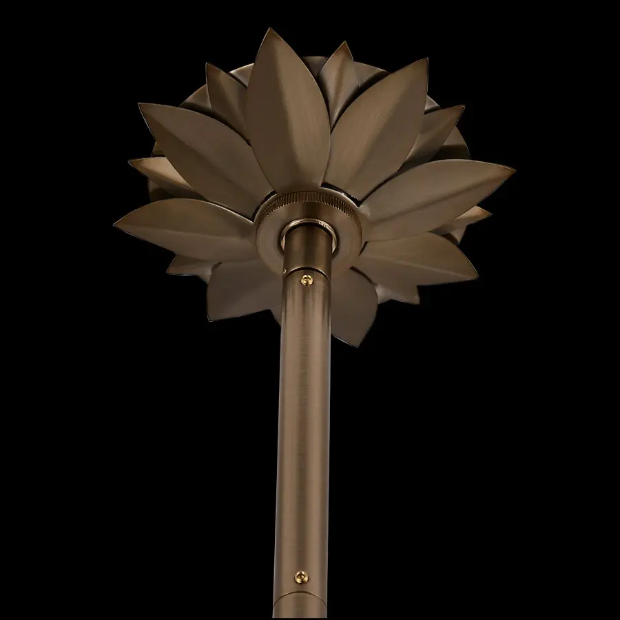 Roche 2-Tier Crystal Pendant in Winter Brass - Image 3