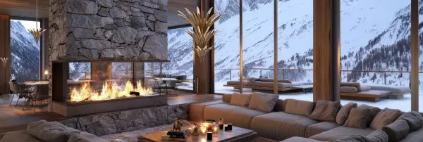 Roche 3-Tier Crystal Pendant in Winter Brass - Image 6