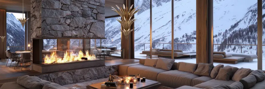 Roche 3-Tier Crystal Pendant in Winter Brass - Image 6