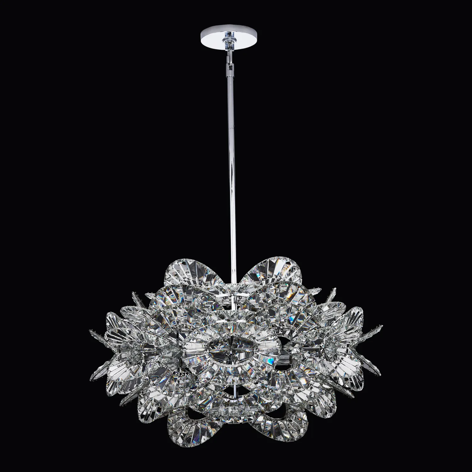 Luminoso 32" 14-Light Crystal Chandelier in Polished Chrome