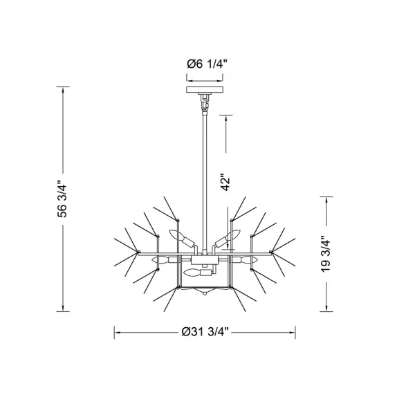 Luminoso 32" 14-Light Crystal Chandelier in Polished Chrome - Image 11