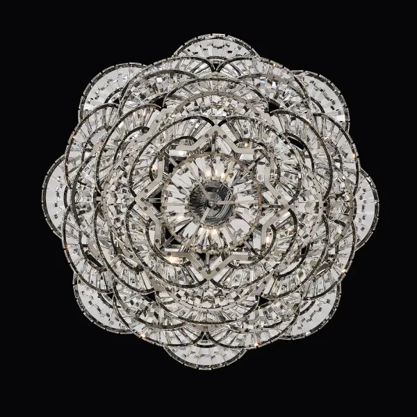 Luminoso 32" 14-Light Crystal Chandelier in Polished Chrome - Image 3
