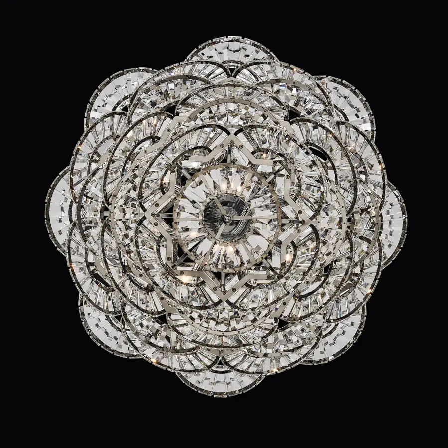 Luminoso 32" 14-Light Crystal Chandelier in Polished Chrome - Image 3