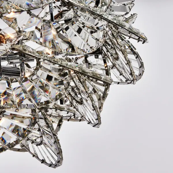 Luminoso 32" 14-Light Crystal Chandelier in Polished Chrome - Image 6