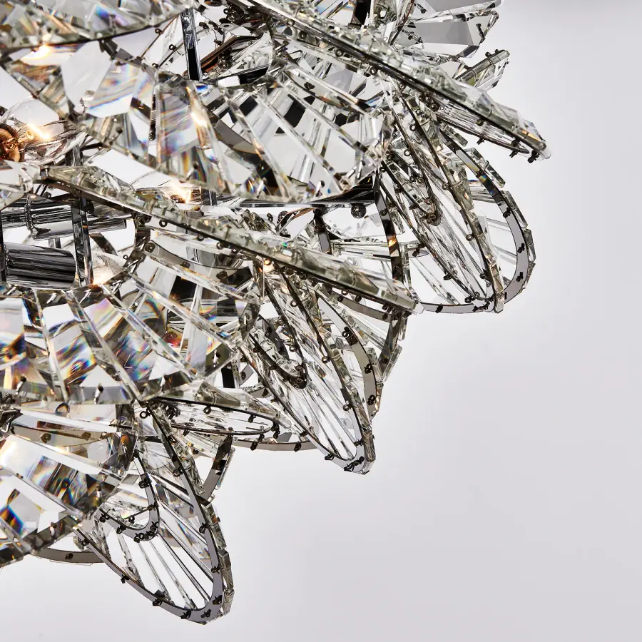 Luminoso 32" 14-Light Crystal Chandelier in Polished Chrome - Image 6