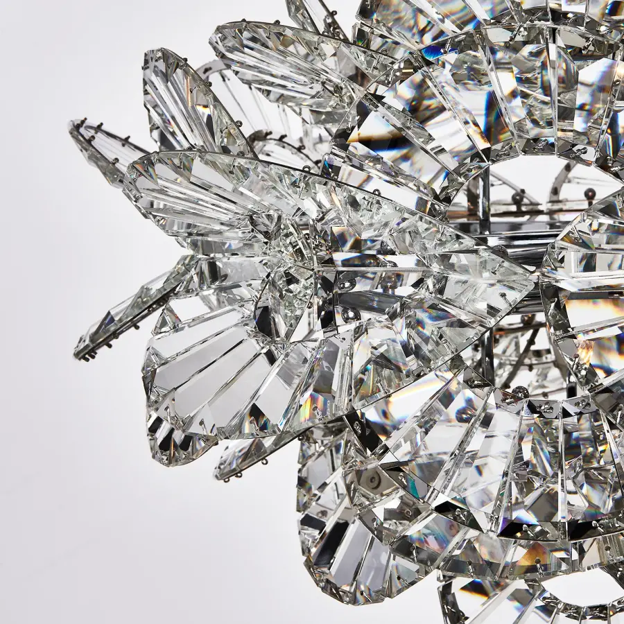 Luminoso 32" 14-Light Crystal Chandelier in Polished Chrome - Image 8