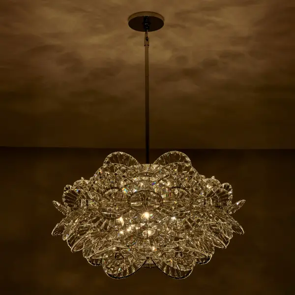 Luminoso 32" 14-Light Crystal Chandelier in Polished Chrome - Image 9