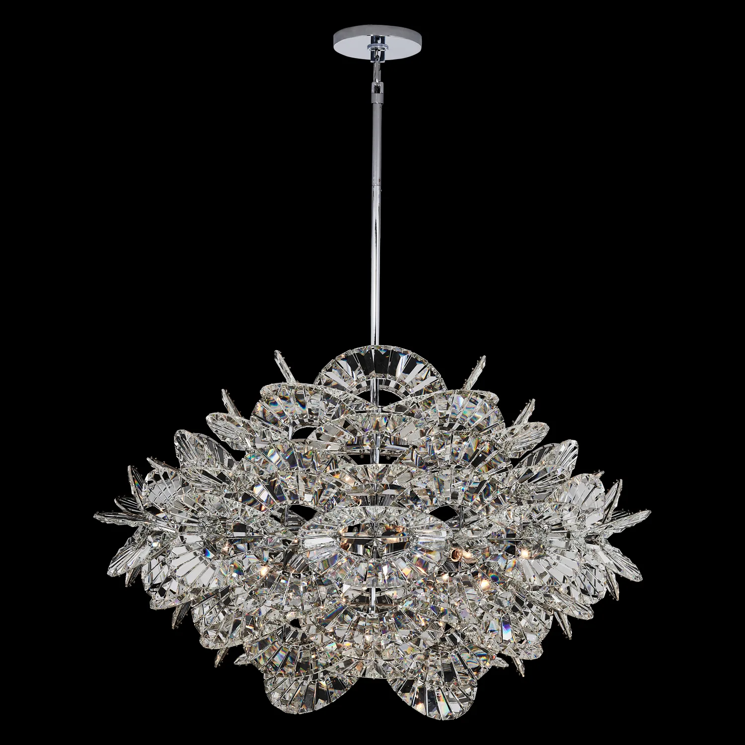 Luminoso 38" 18-Light Crystal Chandelier in Polished Chrome