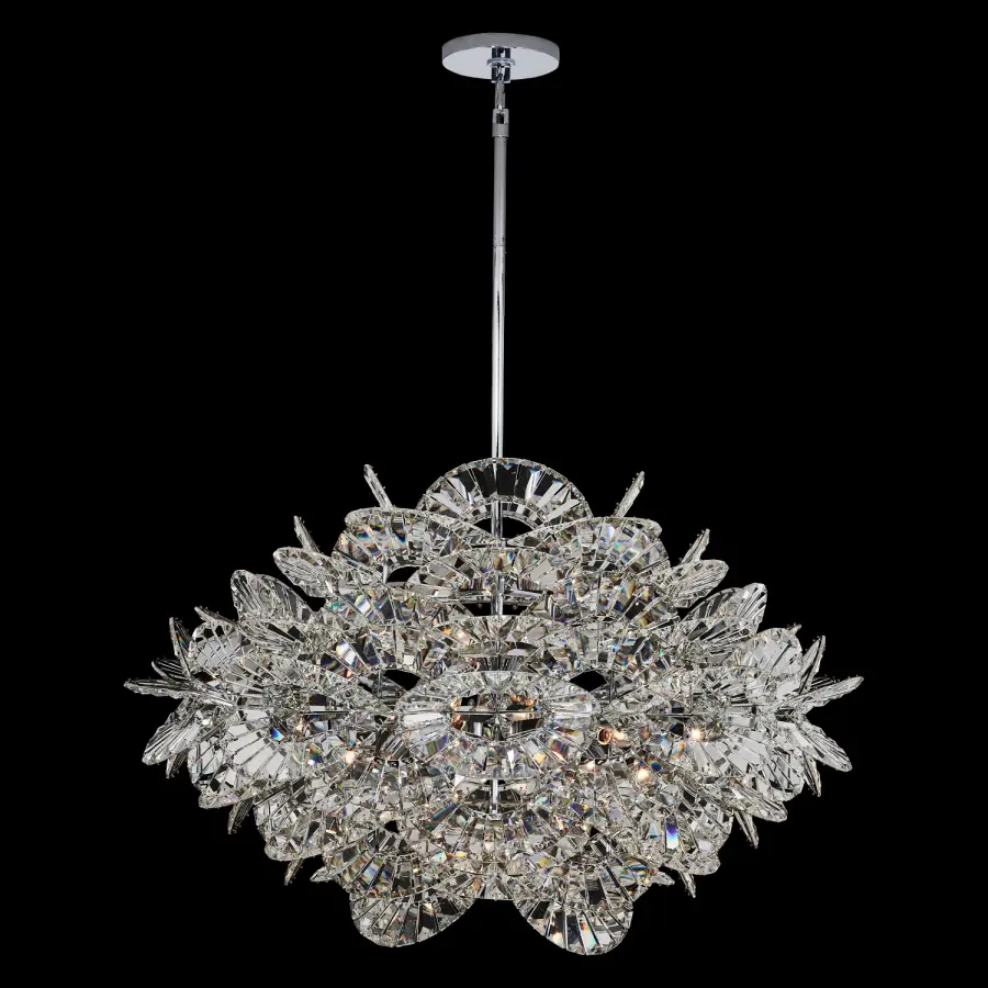 Luminoso 38" 18-Light Crystal Chandelier in Polished Chrome - Image 1