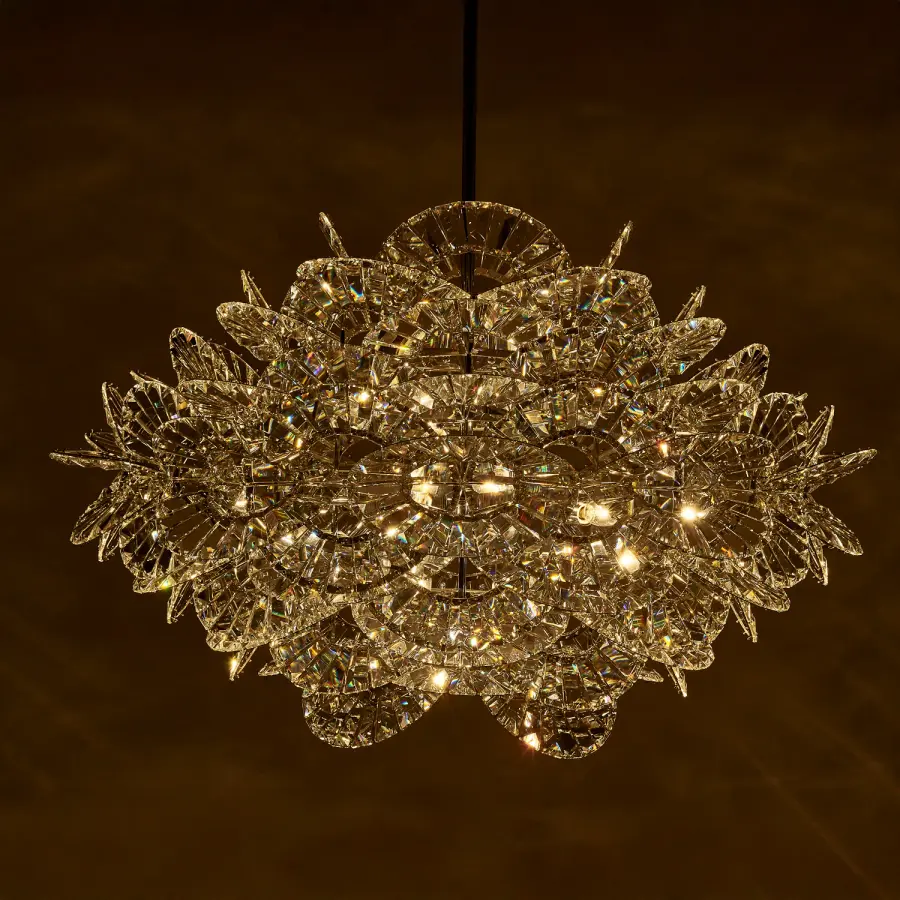 Luminoso 38" 18-Light Crystal Chandelier in Polished Chrome - Image 13