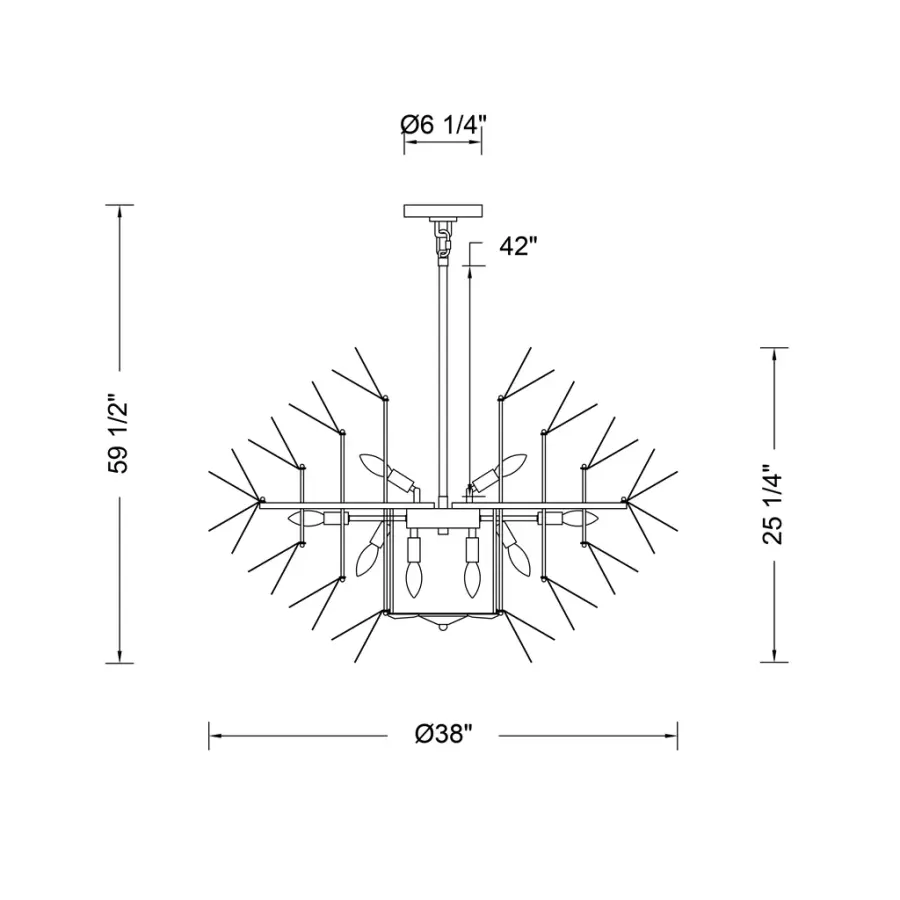 Luminoso 38" 18-Light Crystal Chandelier in Polished Chrome - Image 15