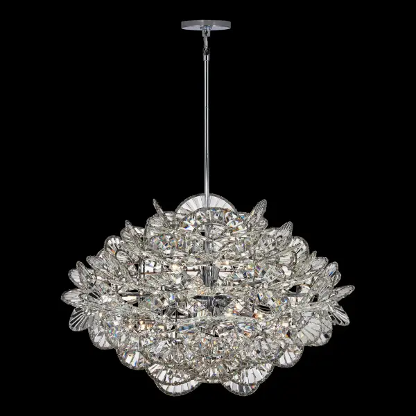 Luminoso 38" 18-Light Crystal Chandelier in Polished Chrome - Image 4