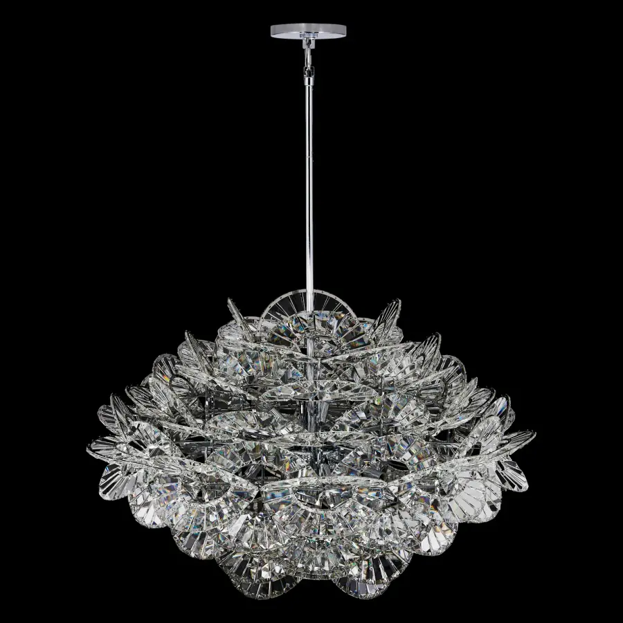 Luminoso 38" 18-Light Crystal Chandelier in Polished Chrome - Image 5