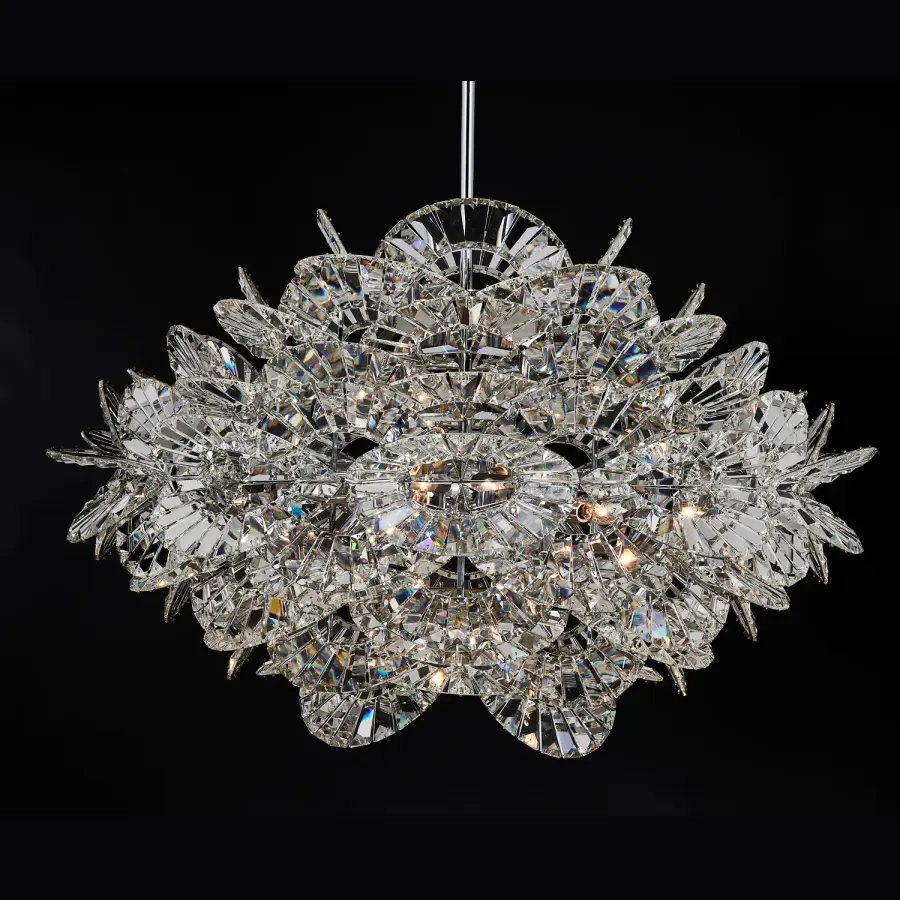 Luminoso 38" 18-Light Crystal Chandelier in Polished Chrome - Image 6