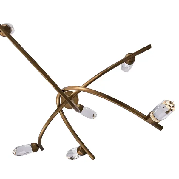 Bilancia 36" LED Crystal Chandelier in True Brass - Image 3