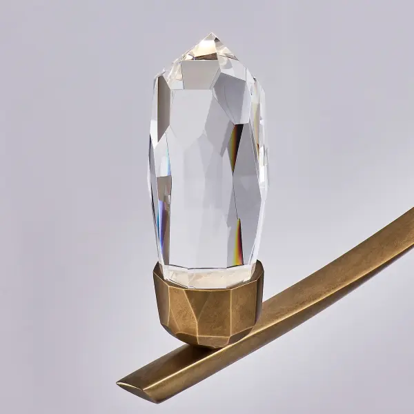 Bilancia 36" LED Crystal Chandelier in True Brass - Image 8