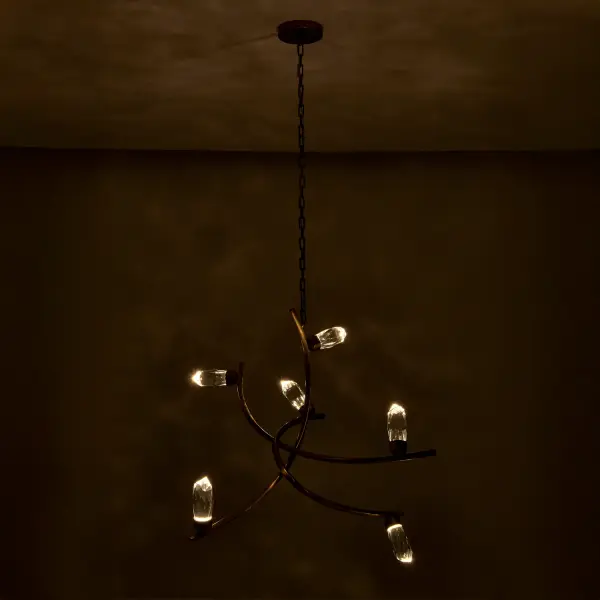 Bilancia 36" LED Crystal Chandelier in True Brass - Image 9