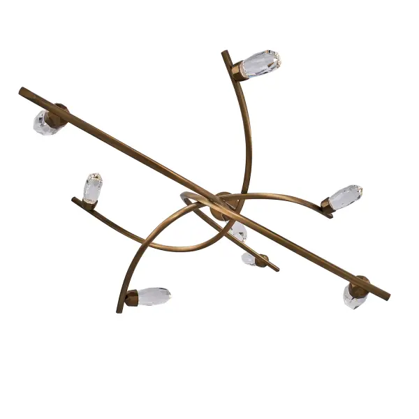 Bilancia 48-Inch LED Crystal Chandelier in True Brass - Image 3