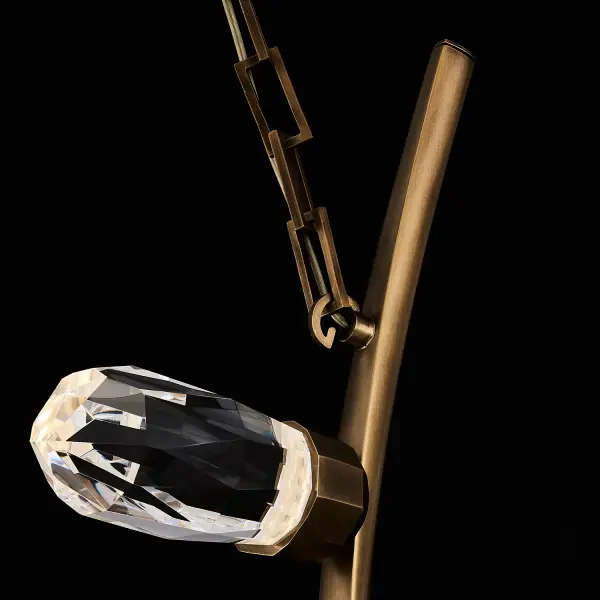 Bilancia 48-Inch LED Crystal Chandelier in True Brass - Image 5