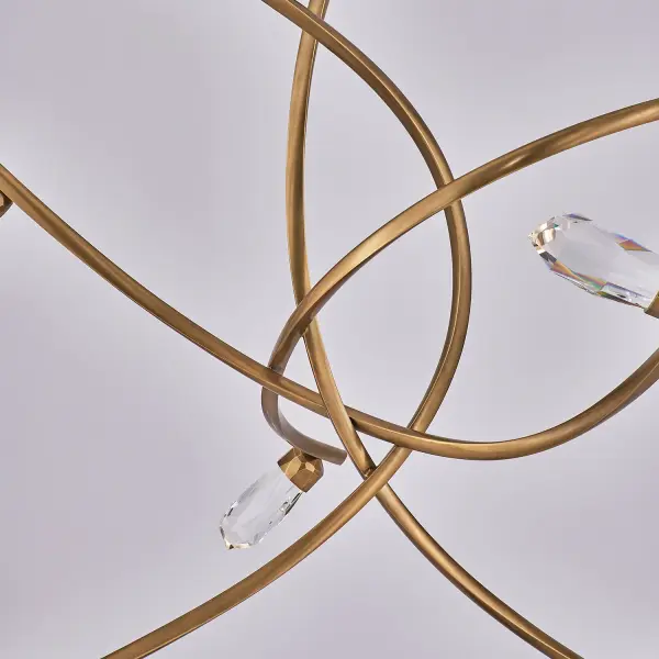 Bilancia 48-Inch LED Crystal Chandelier in True Brass - Image 9