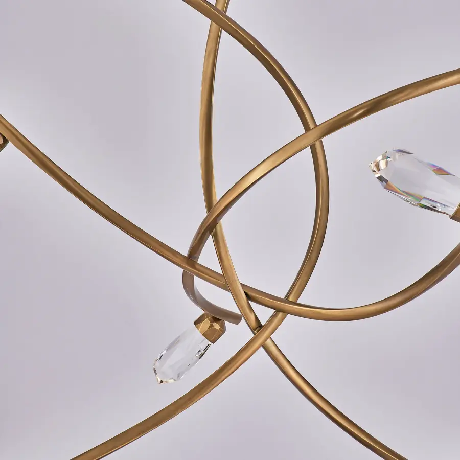 Bilancia 48-Inch LED Crystal Chandelier in True Brass - Image 9