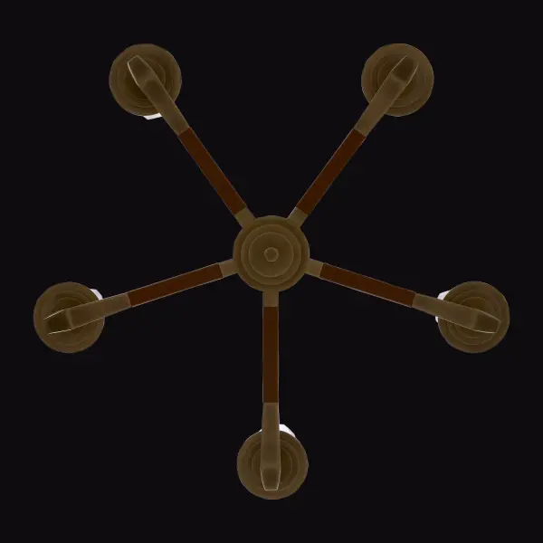 The Misto chandelier is a conversation-starting fixture that combines premium brass, crystal, and genuine leather in an architecturally inspired design. Its unique material blend and casual luxury aesthetic make it perfect for contemporary spaces seeking warmth and sophistication. - alternate view