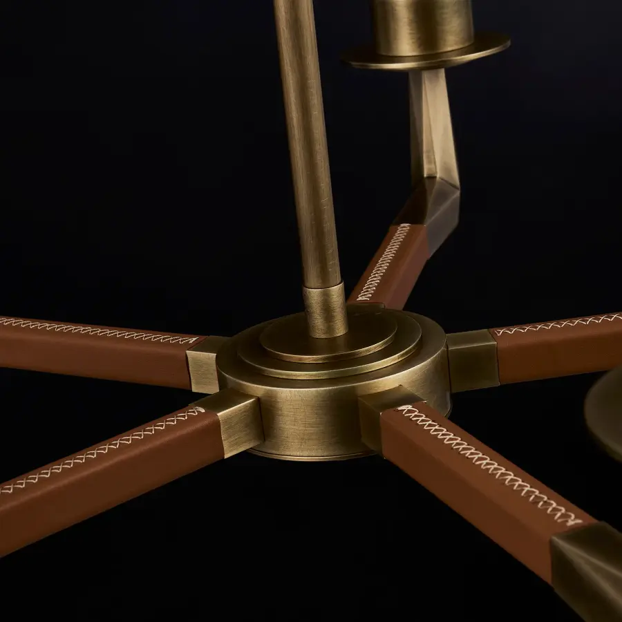 Misto 5-Light LED Chandelier in Satin Brass - Image 4