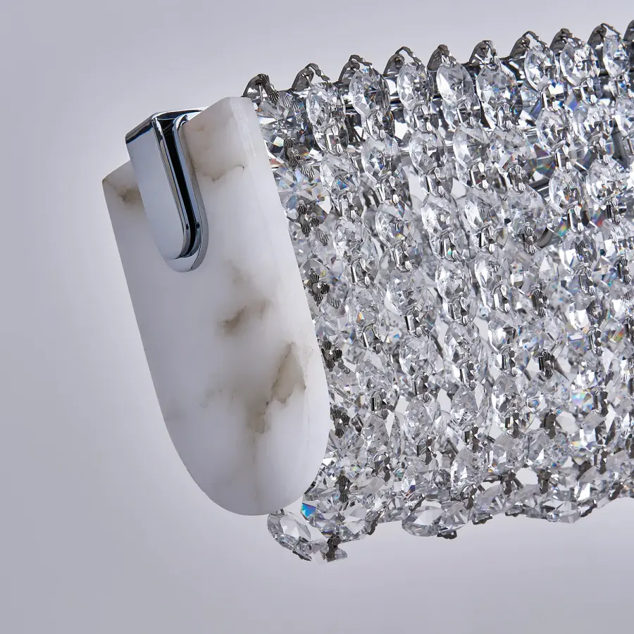 Elegant Linear Crystal Pendant Perfect for Kitchen Islands - Image 3