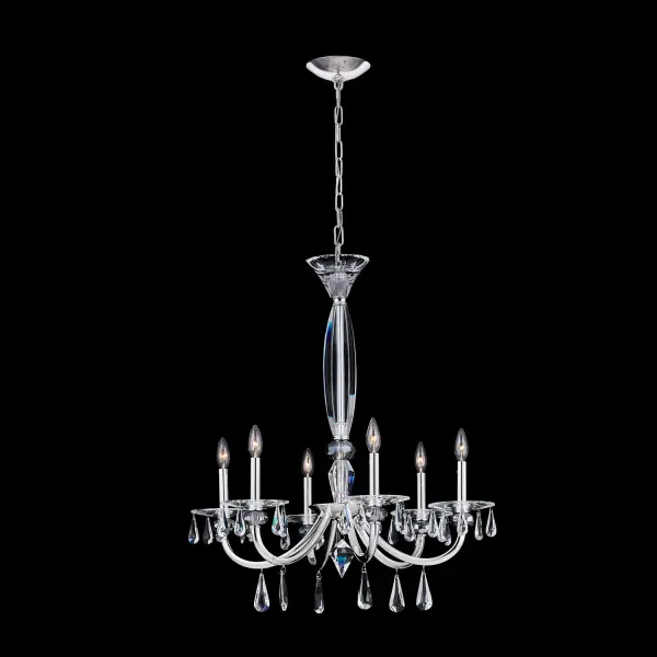 Passo 6-Light Crystal Chandelier in Polished Silver - Image 1