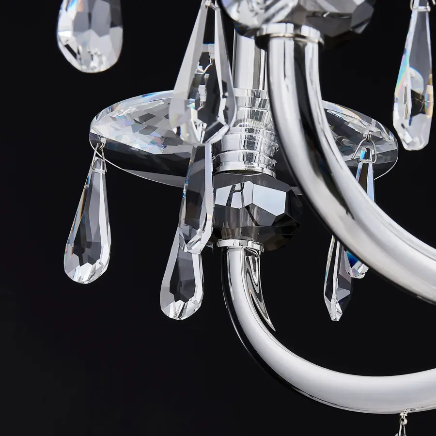 Passo 6-Light Crystal Chandelier in Polished Silver - Image 2