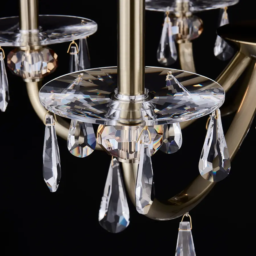 Passo 6-Light Crystal Chandelier in Champagne Gold - Image 3